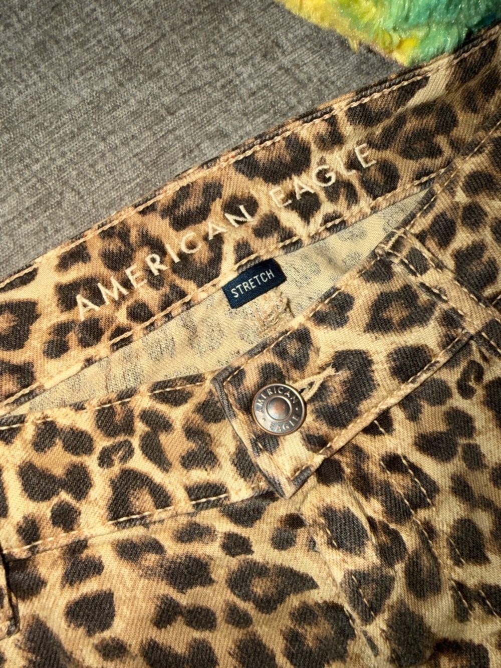 American Eagle Low Rise Cheetah Jeans - Picture 3 of 14
